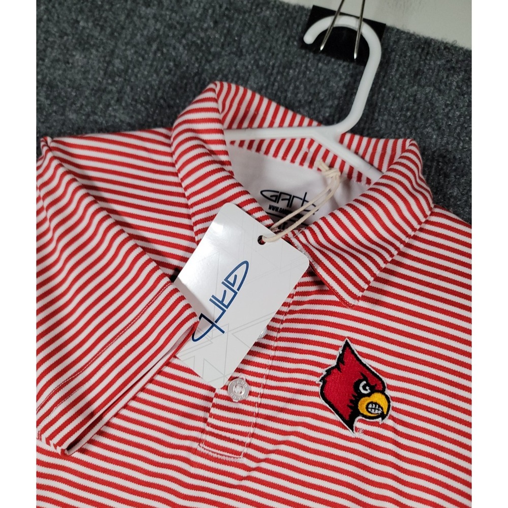 Louisville Cardinals Polo T-Shirt Boys Size 5T Red Performance Stretch NWT $45
